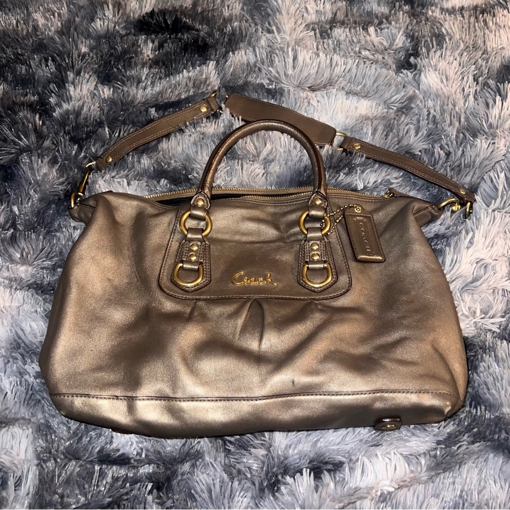 COACH Ashley Pleated Oyster Bag No F15445